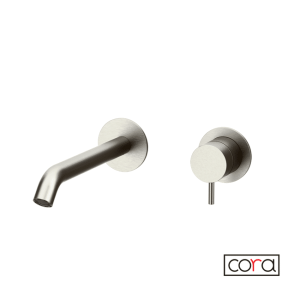 Μπαταρία νιπτήρα ήρος τοίχου cosmo brushed inox - Image 1