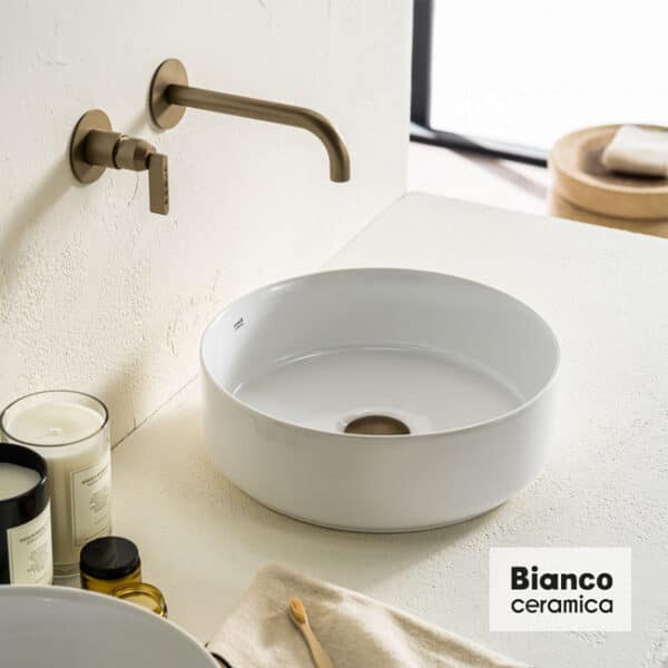 Νιπτήρας φ36 bianco ceramica white - Image 1