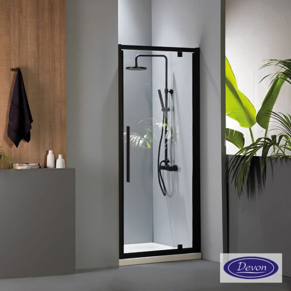 Pivot 70 (67-71εκ) devon flow clean-glass black matt - Image 1