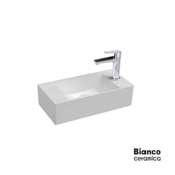 Νιπτήρας tetra n 51x25 (1 οπή) bianco ceramica white - Image 1