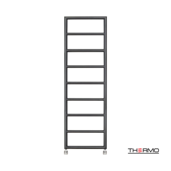 Θερμαινόμενη πετσετοκρεμάστρα inox tempo 150x50 black brushed pvd - Image 1