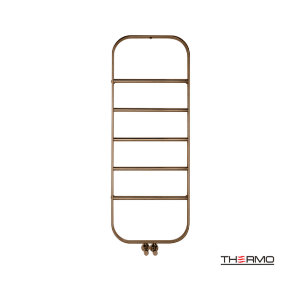 Θερμαινόμενη πετσετοκρεμάστρα inox spark 120x45 antique brass - Image 1