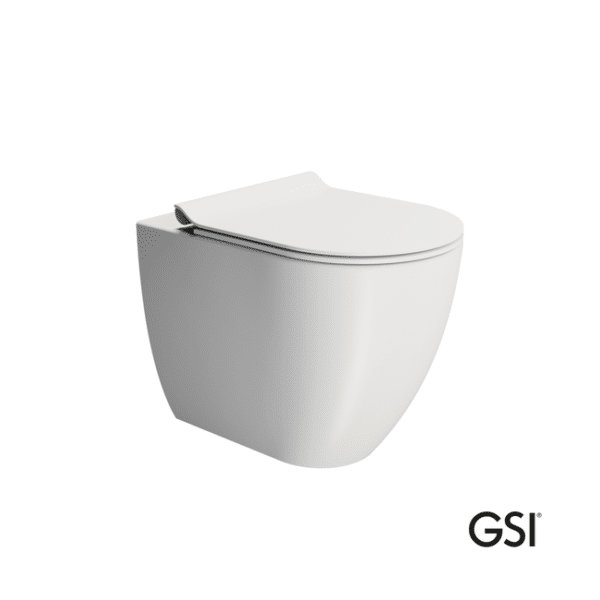 Κομπλέ λεκάνη υποκαθήμενη pura/55 swirlflush με κάλυμμα ms86sc super-slim s/c gsi white matt - Image 1
