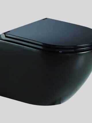 Ceramita Opera Black Matt Rimless Λεκάνη Κρεμαστή 49cm