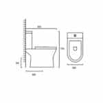Ceramita Smile Ultra Rimless Λεκάνη Χαμηλής Πιέσεως 65cm