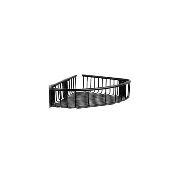 Καλάθι γωνιακό σχαρωτό RETI 9638 55 Μαύρο ματ KARAG 21x21x7cm - Image 1