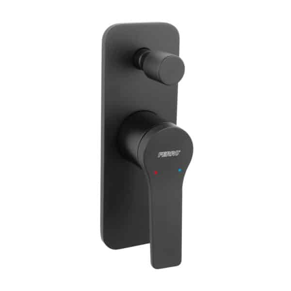Μίκτης ντους 2 εξόδων STRATOS Black BSC7PBL FERRO - Image 1