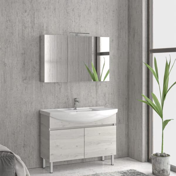 Βάση με δύο πόρτες Ice Oak 8902 NEW BIANNA 100 KARAG 98x35x63cm - Image 1