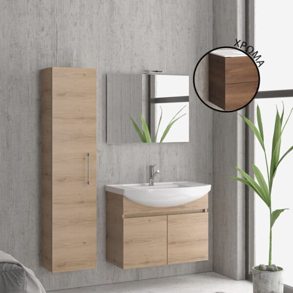 Βάση με δύο πόρτες Brown 8702 NEW BIANNA 80 KARAG 77x35x63cm - Image 1