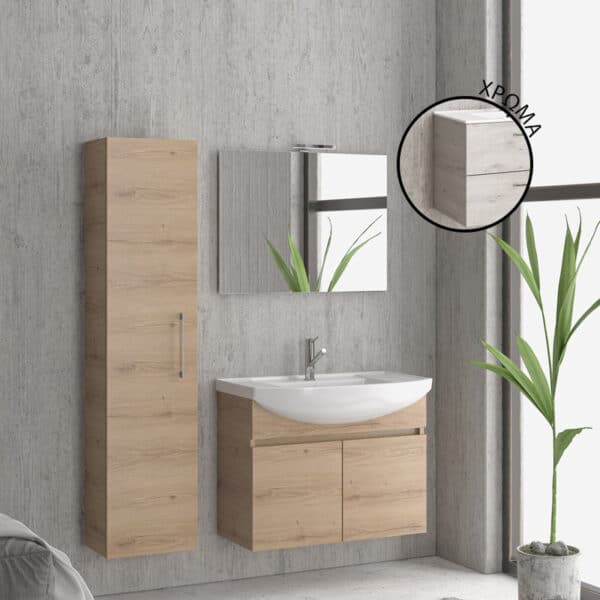 Βάση με δύο πόρτες Ice Oak 8902 NEW BIANNA 80 KARAG 77x35x63cm - Image 1