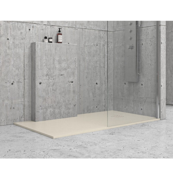 Ντουζιέρα ορθογώνια υψηλής αντοχής PIETRA Cream KARAG 80x140x2,5cm - Image 1