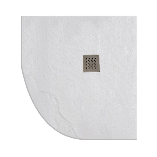 Ντουζιέρα ημικυκλική υψηλής αντοχής PIETRA Bianco KARAG 90x90x2,5cm - Image 1