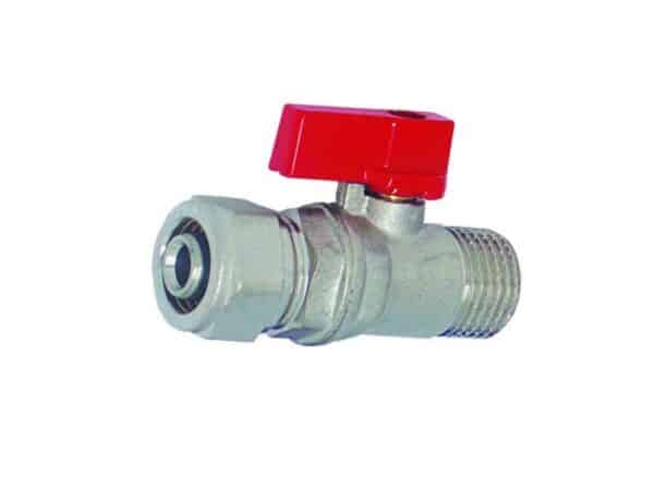 ΣΦΑΙΡΙΚΑ ΜΙΝΙ ΜΕ ΡΑΚΟΡ PEX 1/2"x16 ΚΟΚΚΙΝΟ 135ΓΡΑΜ - Image 1